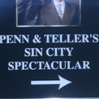 Penn and Teller SinCity Spectacular Taping Directional Sign