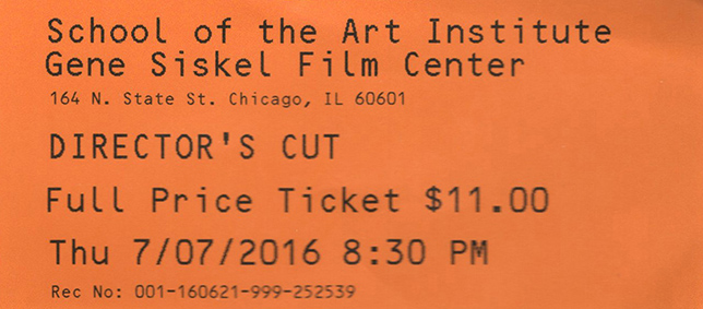 Director's Cut Ticket