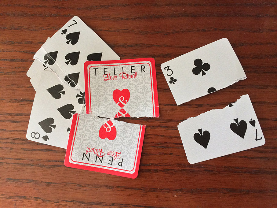 Penn and Teller Love Ritual Cards